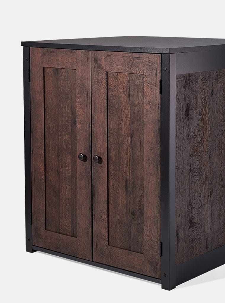 Coffee Oak Storage Cabinet 3 Coffee Oak Storage Cabinet